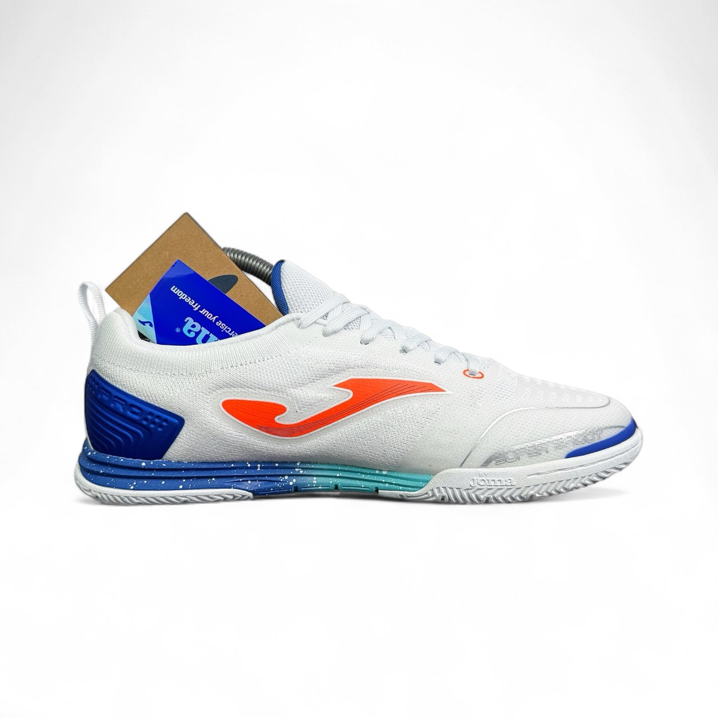 Joma Tactico 25 IN “White / Royal Blue”